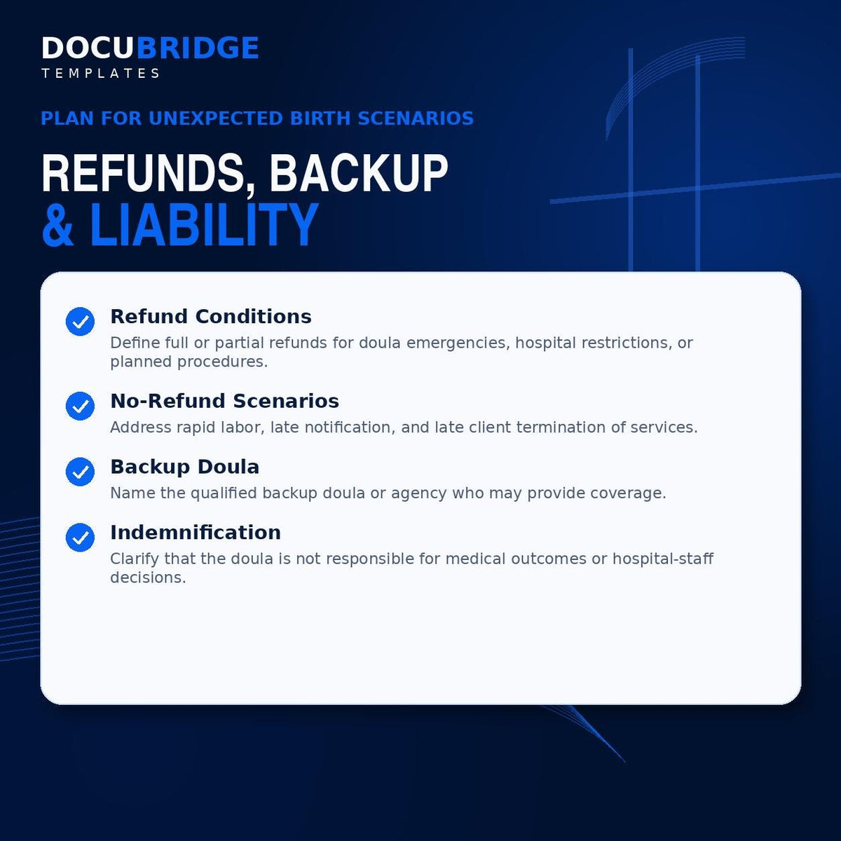 Doula Services Agreement Template – Birth Doula Contract, Prenatal & Labor Support, Fees, On-Call, Backup Doula | PDF and Word
