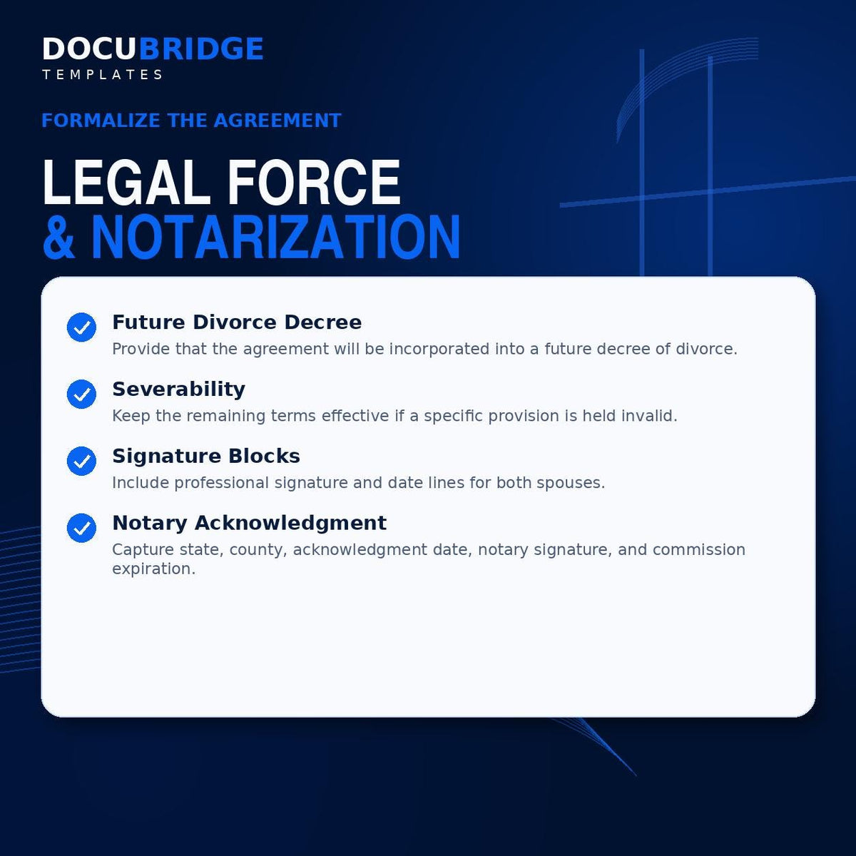 Marital Separation Agreement Template – Property Settlement, Child Custody, Support, Assets & Debt Division | PDF and Word