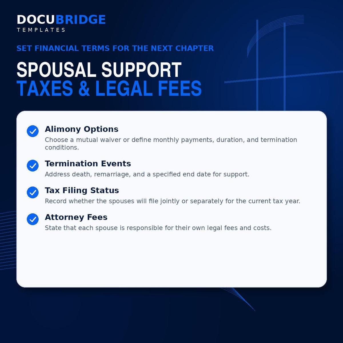 Marital Separation Agreement Template – Property Settlement, Child Custody, Support, Assets & Debt Division | PDF and Word