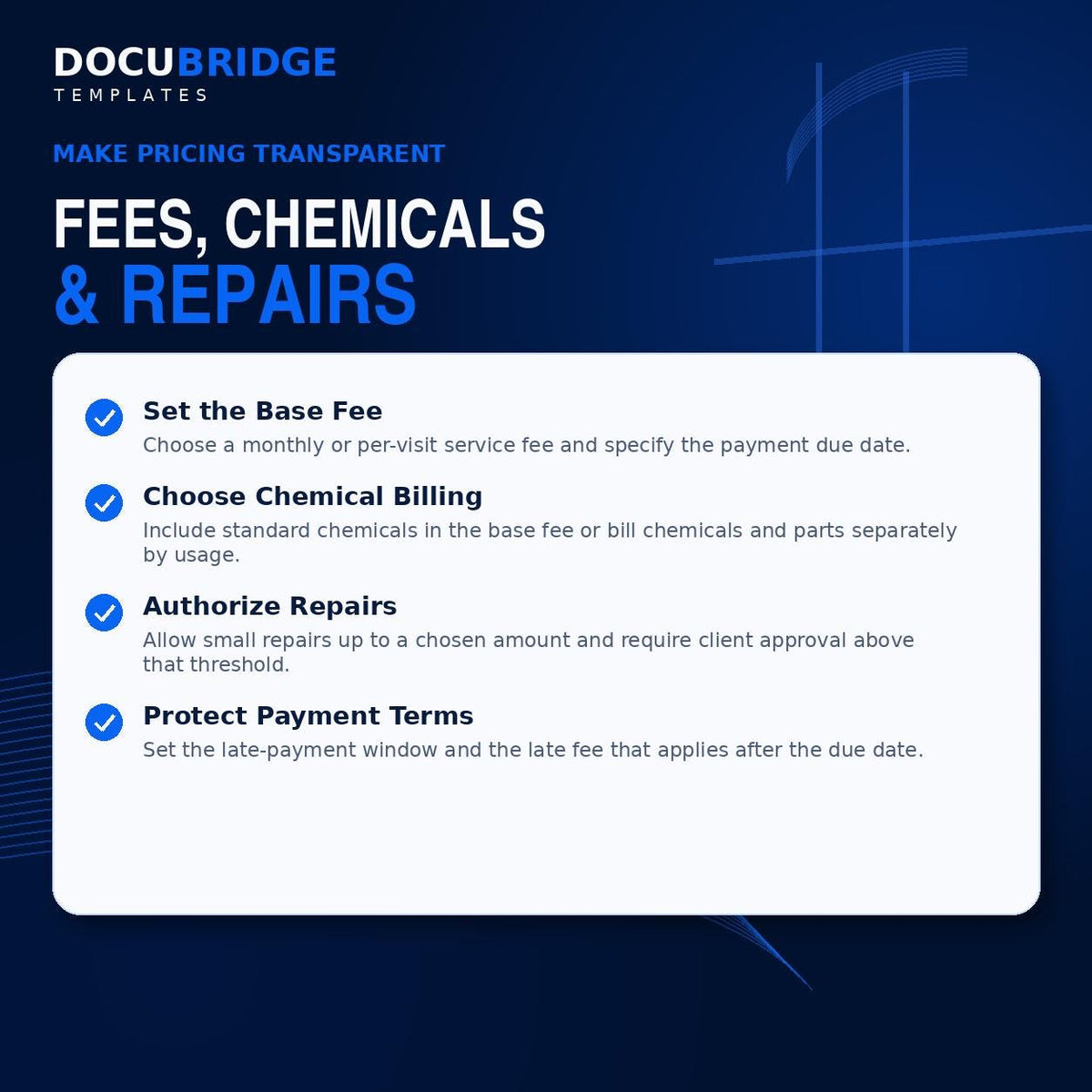 Swimming Pool Maintenance Agreement Template | Pool Service Contract | Cleaning, Chemicals, Repairs & Seasonal Service | PDF and Word