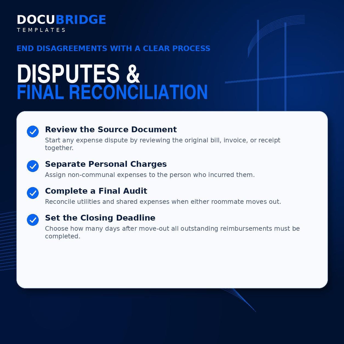 Split Costs & Reimbursement Agreement Template | Roommate Expense Sharing Contract | Rent, Utilities, Shared Bills Agreement | PDF and Word