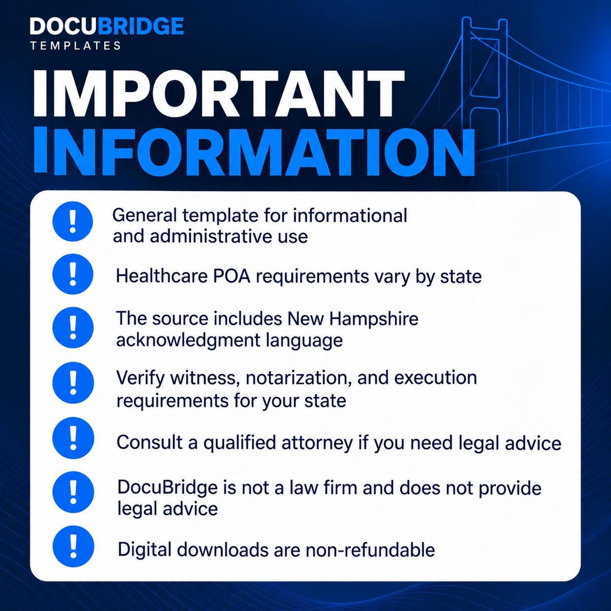 Durable Healthcare Power of Attorney Template | Medical POA & Advance Healthcare Directive | Health Care Agent and Living Will | PDF, Word