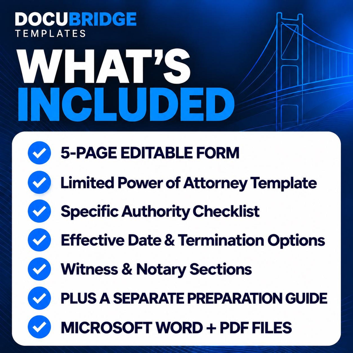 Limited Power of Attorney Template | Specific Financial & Administrative POA | Agent Authorization and Transaction Authority | PDF , Word