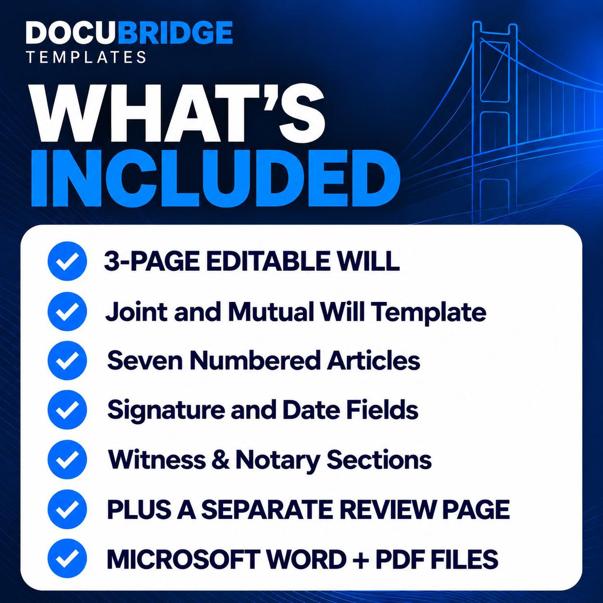 Joint and Mutual Will Template for Married Couples | Husband & Wife Last Will and Testament | Spousal Estate Planning Will | PDF and Word